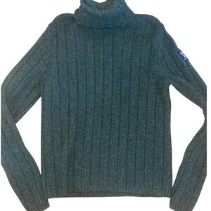 vintage 2001 Abercrombie & Fitch green muscle sweater lambswool size medium